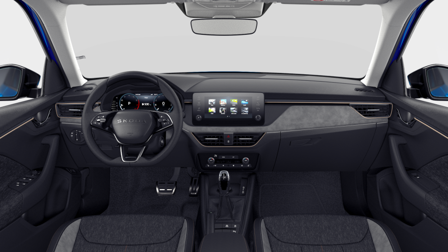 Škoda Kamiq, 1,0 TSI 85 kW 7° automatická DSG, barva modrá