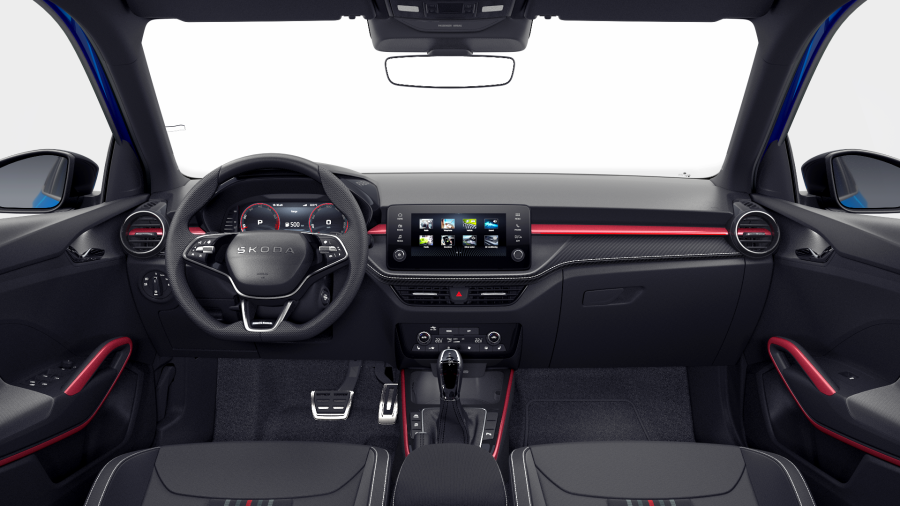 Škoda Fabia, 1,0 TSI 85 kW 7° automatická DSG, barva modrá