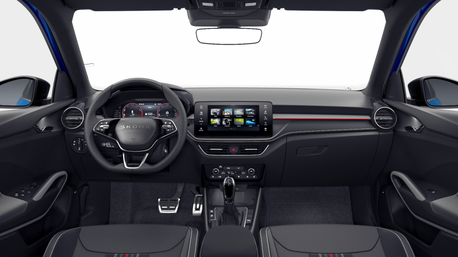 Škoda Fabia, 1,5 TSI 130 kW 7° automatická DSG, barva modrá