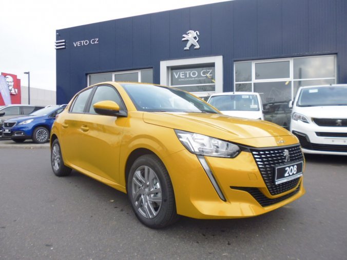 Peugeot 208, ACTIVE 1.2 PureTech 100k MAN6 + Alu kola, kamera, pack Comfort, barva žlutá