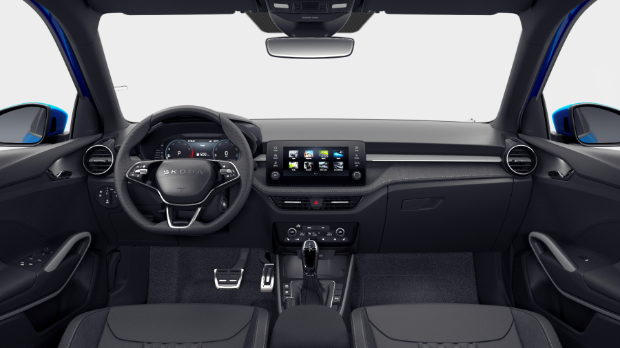 Škoda Fabia, 1,0 TSI 85 kW 7° automatická DSG, barva modrá