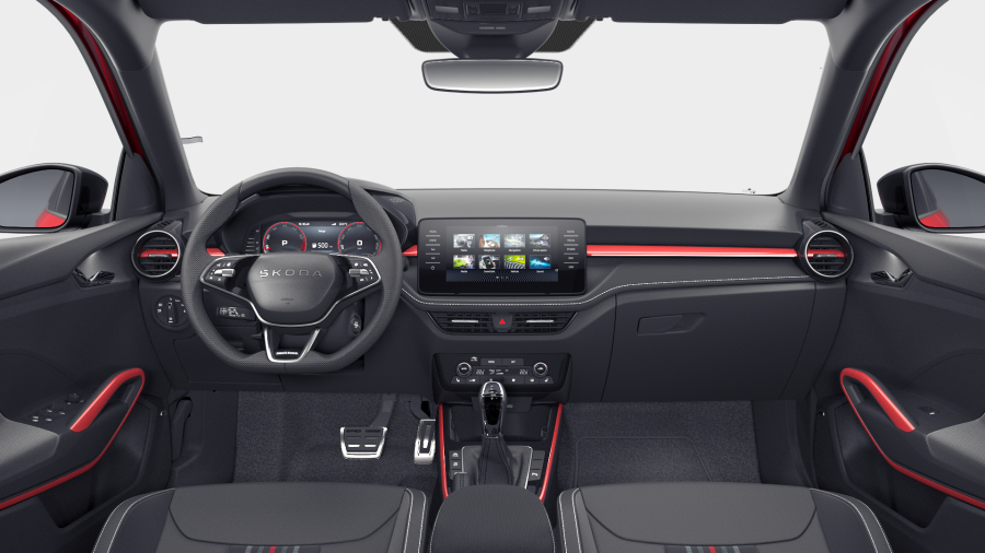 Škoda Fabia, 1,0 TSI 85 kW 7° automatická DSG, barva červená