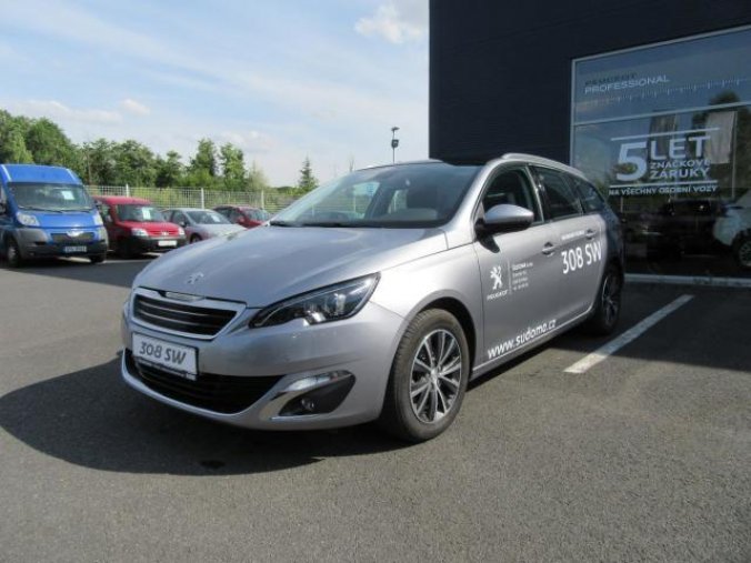 Peugeot 308, SW ALLURE 1.6BlueHDI 120k MAN6, barva šedá