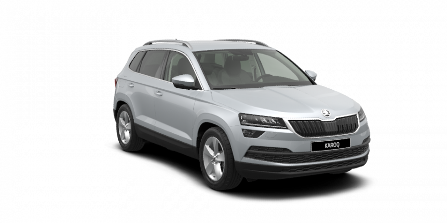 Škoda Karoq, 1,6 TDI 85 kW 6-stup. mech., barva stříbrná