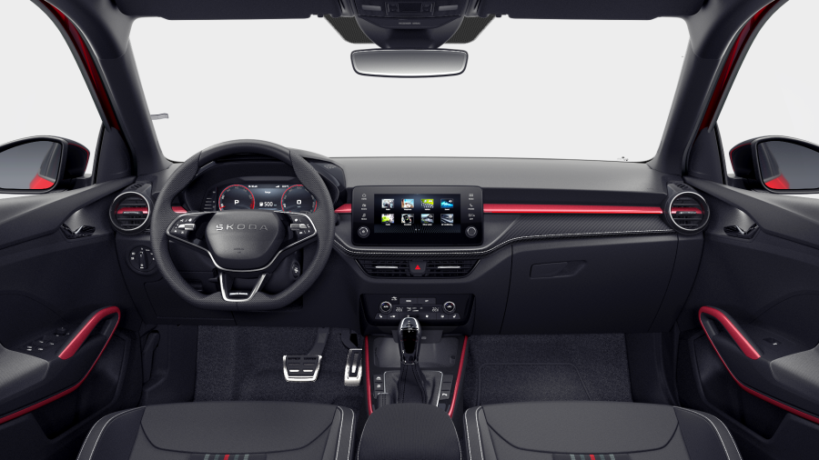 Škoda Fabia, 1,0 TSI 85 kW 7° automatická DSG, barva červená