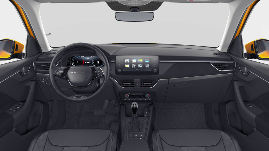 Škoda Kamiq, 1,0 TSI 85 kW 7° automatická DSG, barva oranžová