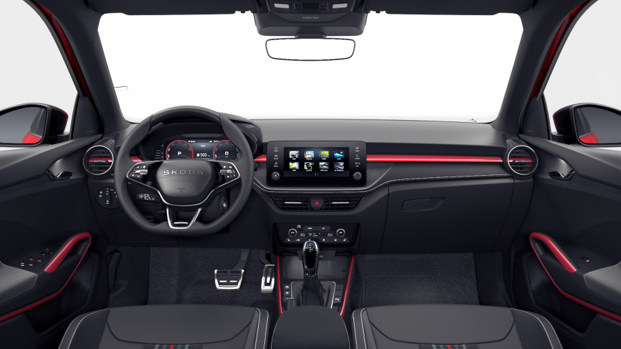 Škoda Fabia, 1,0 TSI 85 kW 7° automatická DSG, barva červená