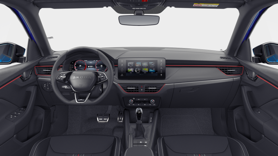 Škoda Scala, 1,5 TSI 110 kW 7° automatická DSG, barva modrá