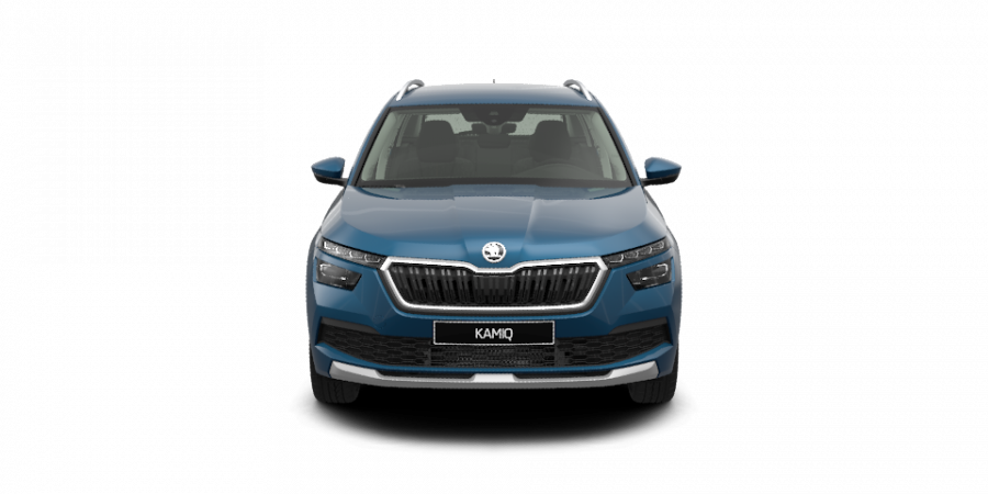 Škoda Kamiq, 1,5 TSI 110 kW 6-stup. mech., barva modrá