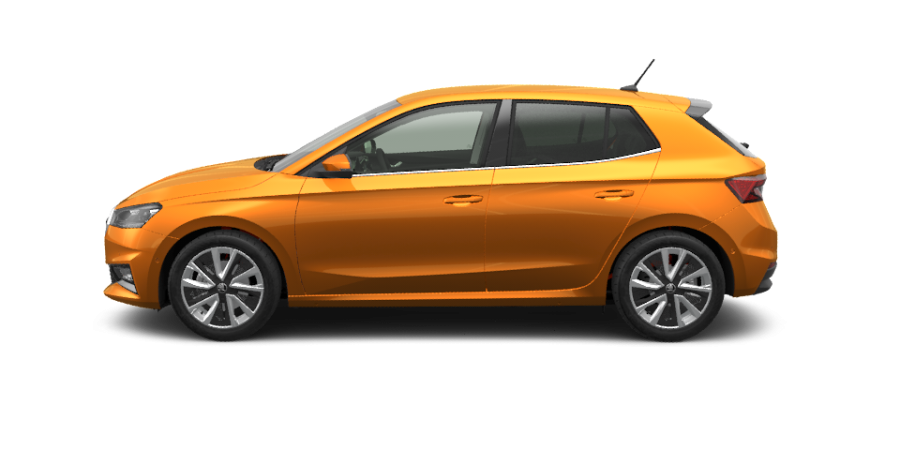 Škoda Fabia, 1,0 TSI 81 kW 6-stup. mech., barva oranžová
