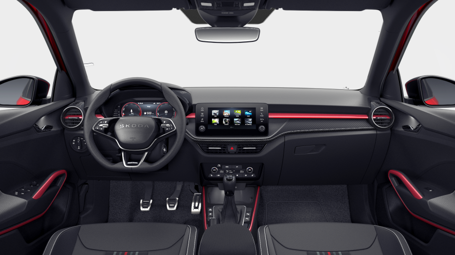 Škoda Fabia, 1,0 TSI 85 kW 6° manuální, barva červená