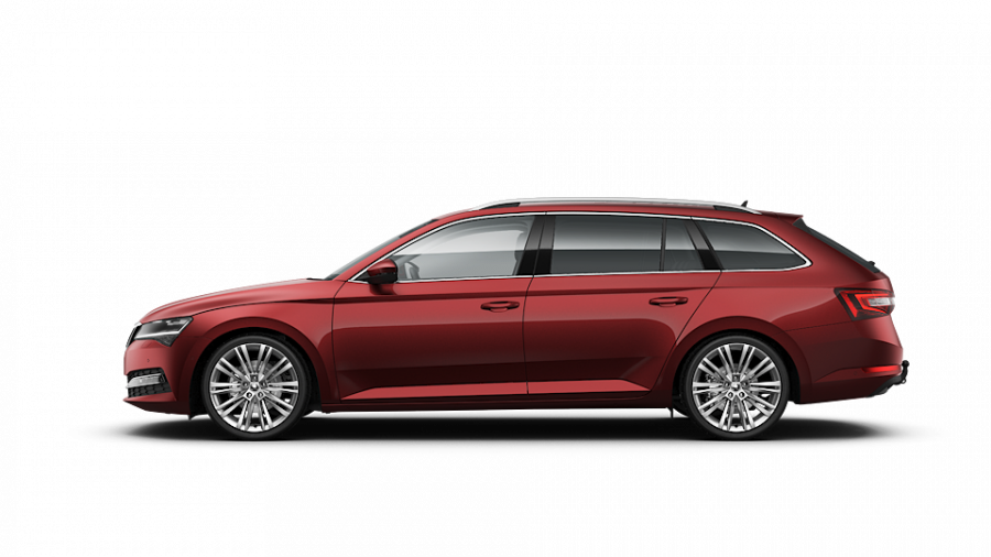 Škoda Superb, 2,0 TDI 147 kW 7-stup. automat., barva červená