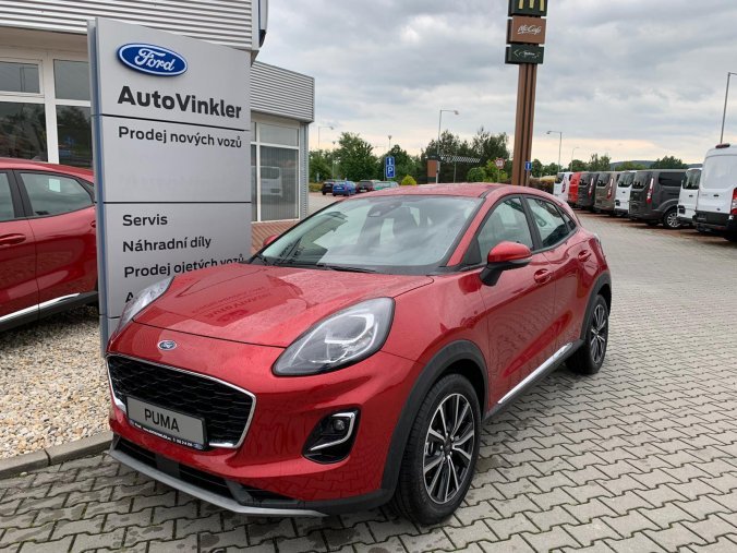 Ford Puma, Titanium, 5dveřová, 1.0 EcoBoost 92 kW/125 k, 6st. manuální, barva červená