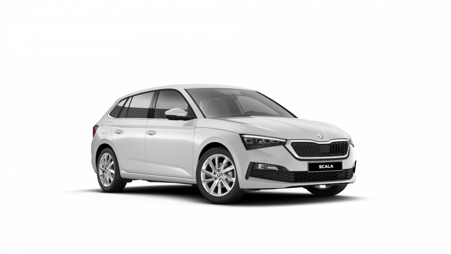 Škoda Scala, 1,5 TSI 110 kW 6-stup. mech., barva bílá