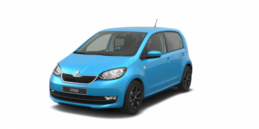 Škoda Citigo, 1,0 MPI 55 kW 5-stup. mech., barva modrá