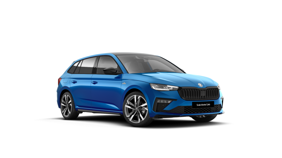 Škoda Scala, 1,0 TSI 85 kW 7° automatická DSG, barva modrá