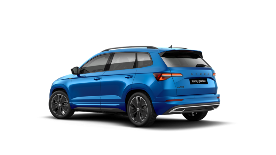 Škoda Karoq, 1,5 TSI 110 kW 6-stup. mech., barva modrá