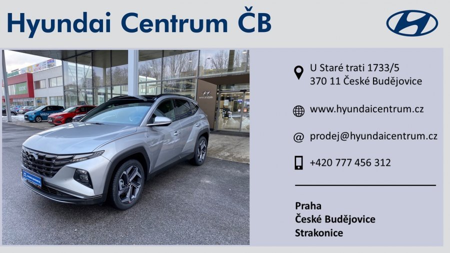 Hyundai Tucson, 1,6 CRDi MHEV 100 kW (diesel mild hybrid) 7 st. DCT 4×4, barva stříbrná