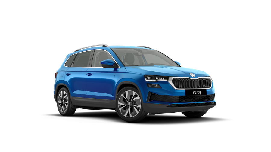 Škoda Karoq, 1,5 TSI 110 kW 7° automatická DSG, barva modrá