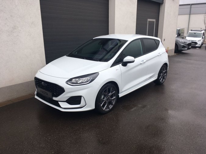 Ford Fiesta, ST-Line, 5dveřová, 1,0 EcoBoost Hybrid (mHEV) 92 kW/125 k, 6st. manuální, barva bílá