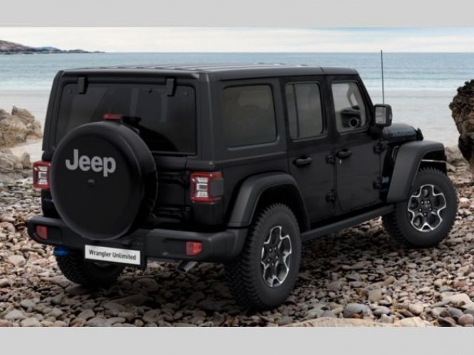 Jeep Wrangler, 2.0T 4xe PHEV 380k 8AT Rubicon, barva černá