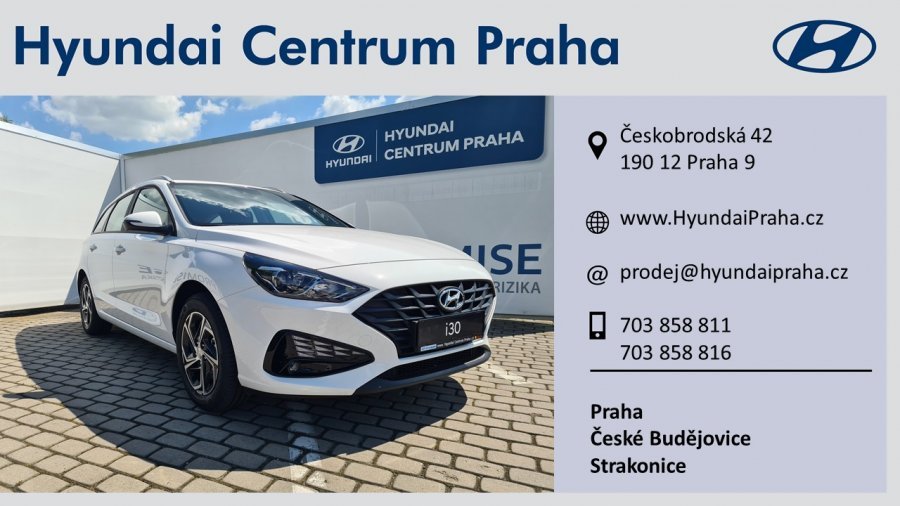 Hyundai i30, 1,0 T-GDI 88 kW (95 NAT) 7 st. DCT, barva bílá