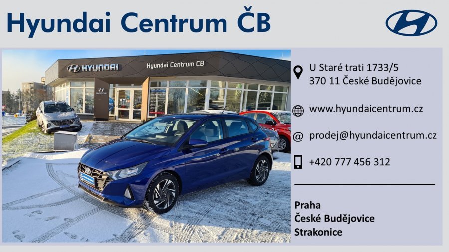 Hyundai i20, 1,2i 62 kW (95 NAT) 5 st. man, barva modrá