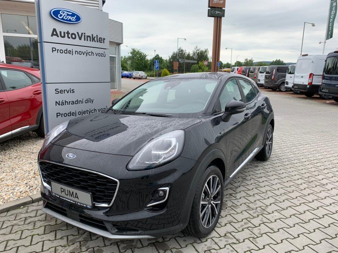Ford Puma, Titanium, 5dveřová, 1.0 EcoBoost 92 kW/125 k, 6st. manuální, barva černá