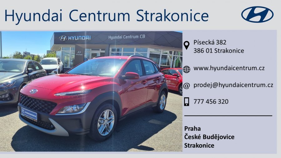 Hyundai Kona, 1,0 T-GDI 88 kW (95 NAT) 6 st. man, barva červená