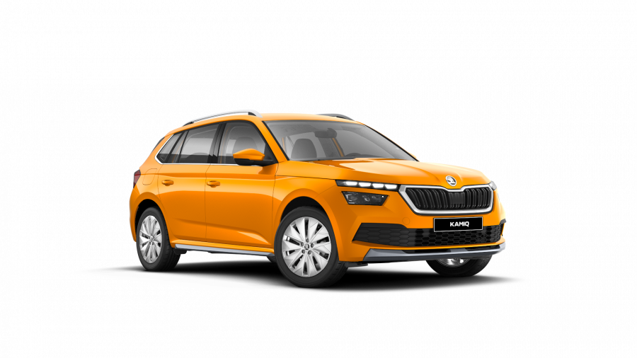 Škoda Kamiq, 1,5 TSI 110 kW 6-stup. mech., barva oranžová