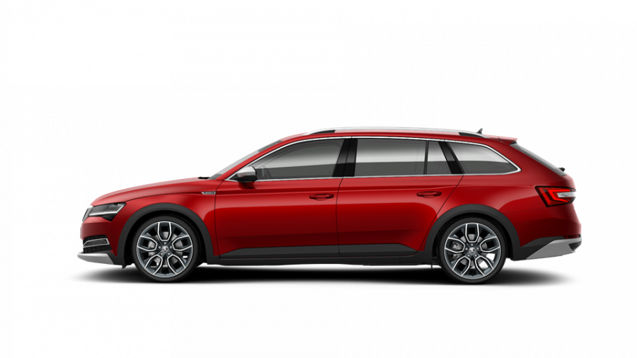 Škoda Superb, 2,0 TDI 147 kW 7-stup. automat. 4x4, barva červená