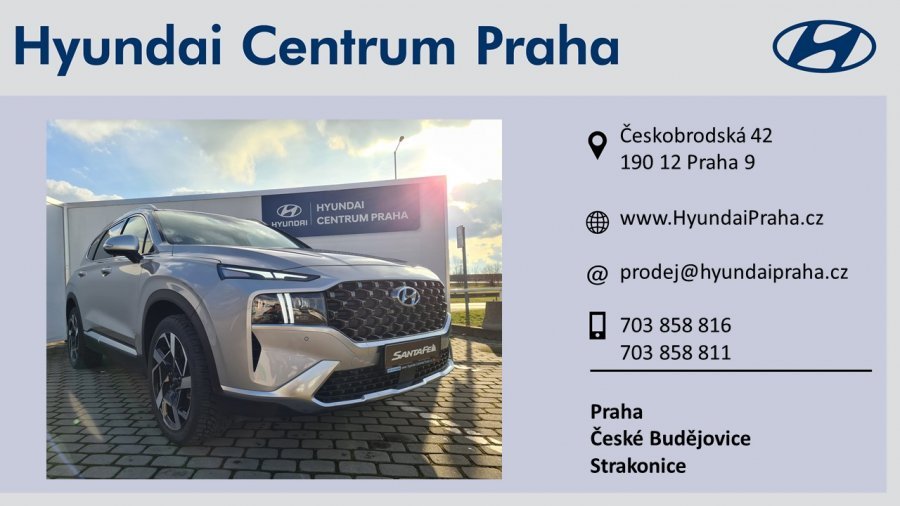 Hyundai Santa Fe, 2,2 CRDi 148 kW (diesel) 8 st. DCT 4×4, barva stříbrná