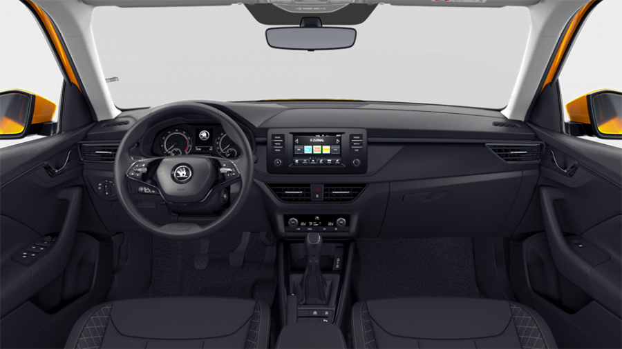 Škoda Kamiq, 1,5 TSI 110 kW 6-stup. mech., barva oranžová