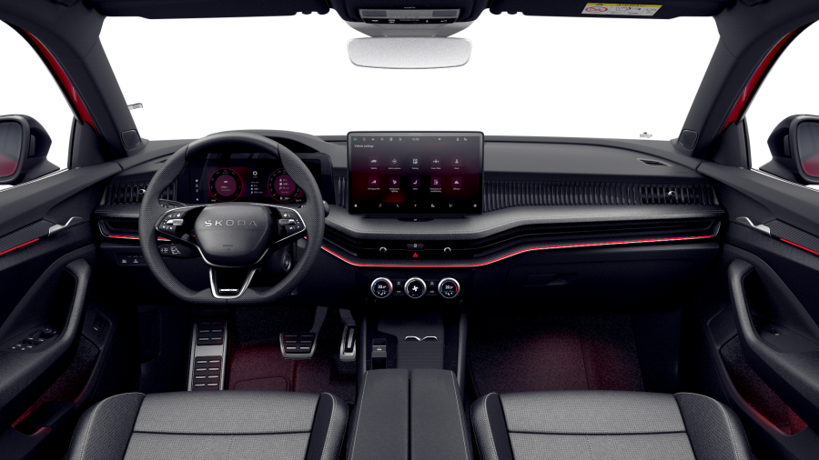Škoda Superb, 2,0 TDI 142 kW 7° automatická DSG 4x4, barva červená