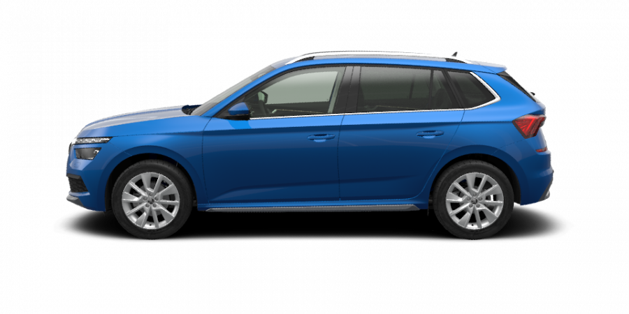 Škoda Kamiq, 1,5 TSI 110 kW 6-stup. mech., barva modrá