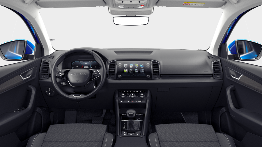 Škoda Karoq, 1,5 TSI 110 kW 7-stup. automat., barva modrá