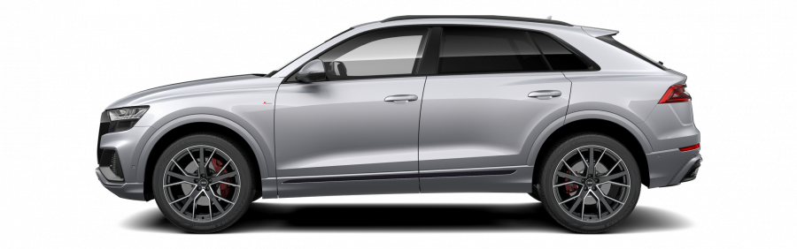 Audi Q8, Q8 50 TDI quattro, barva stříbrná