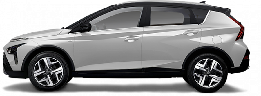 Hyundai Bayon, 1,0 T-GDI 73.6 kW (95 NAT) 6 st. man, barva stříbrná