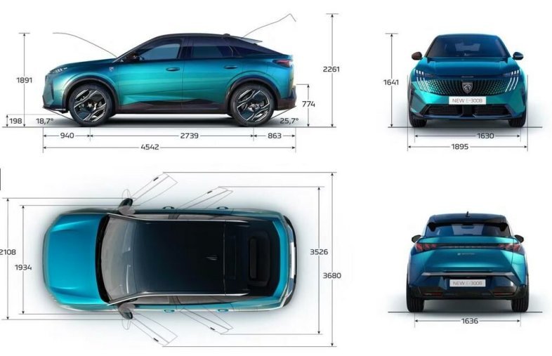 Peugeot 3008, Peugeot 3008 NEW 3008 ALLURE Hybrid 136k, barva modrá