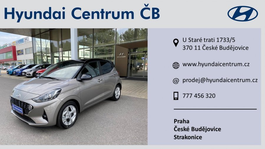 Hyundai i10, 1,2i 62 kW (95 NAT) 5 st. man, barva šedá