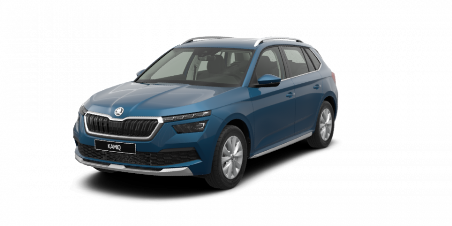 Škoda Kamiq, 1,5 TSI 110 kW 6-stup. mech., barva modrá