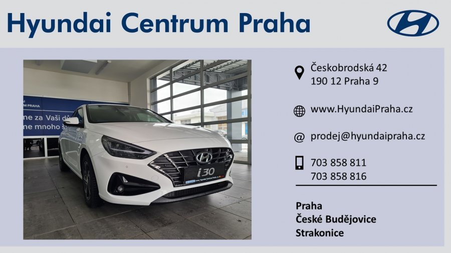 Hyundai i30, 1,5 T-GDI Mild hybrid 117 kW (95 NAT mild hybrid) 6 st. iMT, barva bílá