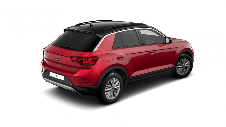 Volkswagen T-Roc, T-Roc Life 1,5 TSI 110 kW 7DSG, barva červená