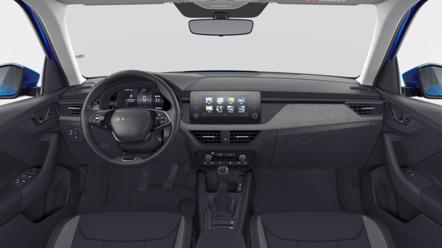 Škoda Kamiq, 1,0 TSI 70 kW 5° manuální, barva modrá