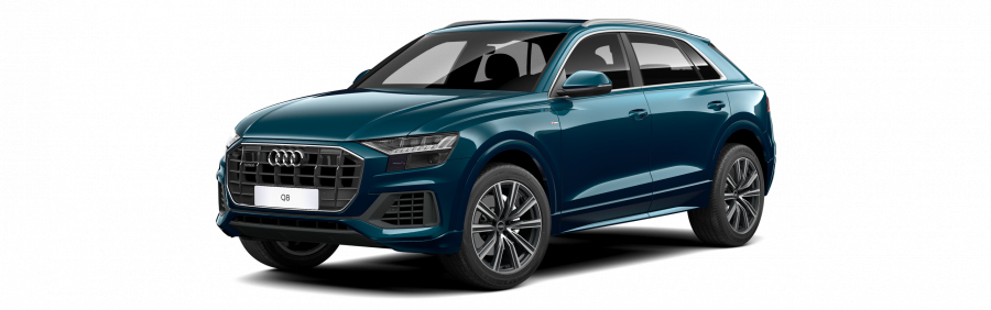 Audi Q8, Q8 50 TDI quattro, barva modrá