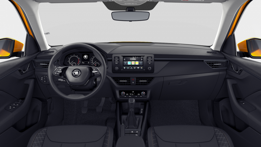 Škoda Kamiq, 1,5 TSI 110 kW 6-stup. mech., barva oranžová