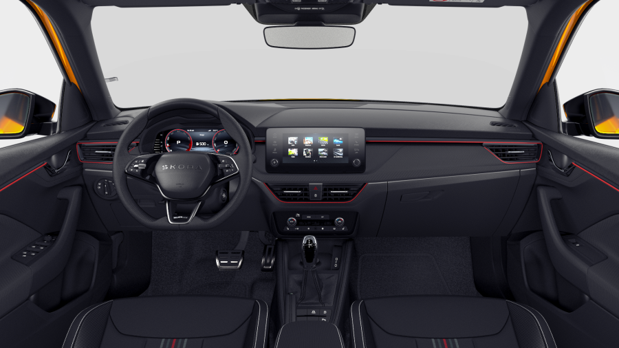 Škoda Kamiq, 1,0 TSI 85 kW 7° automatická DSG, barva oranžová