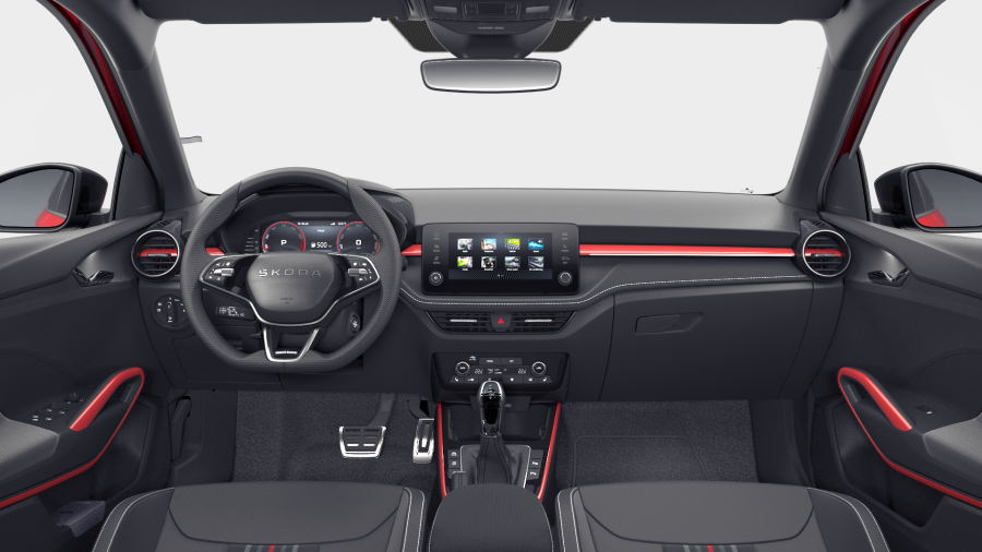 Škoda Fabia, 1,5 TSI 110 kW 7° automatická DSG, barva červená