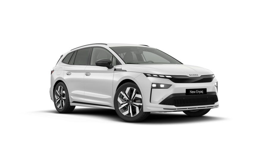 Škoda Enyaq iV, 82 kWh 220 kW 1° převodovka 4x4, barva bílá