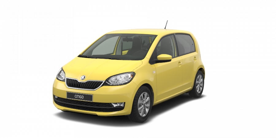 Škoda Citigo, 1,0 MPI 55 kW 5-stup. mech., barva žlutá